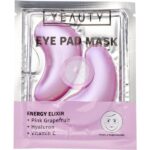 Пачове за очи с розов грейпфурт, хиалурон и витамин  C, YEAUTY, Eye Pad Mask Energy Elixir, 2 броя