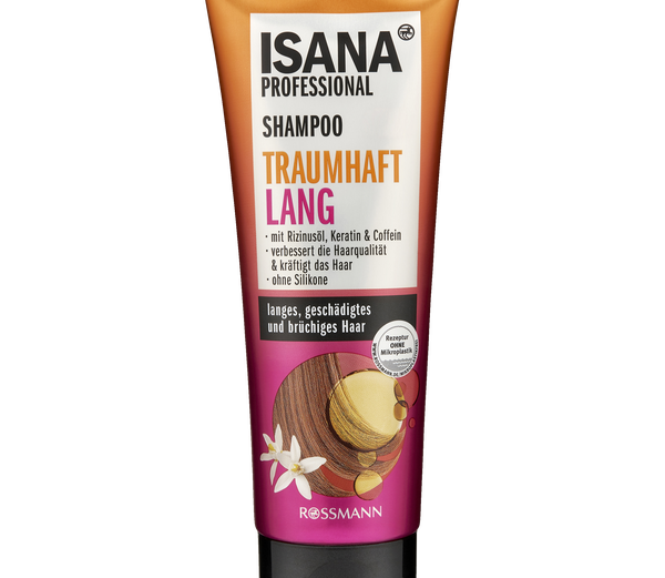 Професионален шампоан за дълга и увредена коса, Isana Professional Traumhaft Lang; Glanz, 250ml